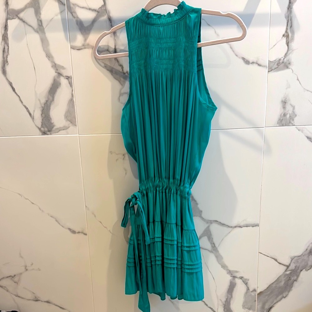 Ramy Brook Green Sleeveless Halter Sundress